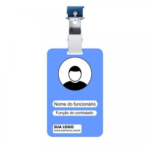 CRACHÁ PERSONALIZADO Papel Sintético + Polaseal 5.4x8.5cm 4x4  Furo central superior 